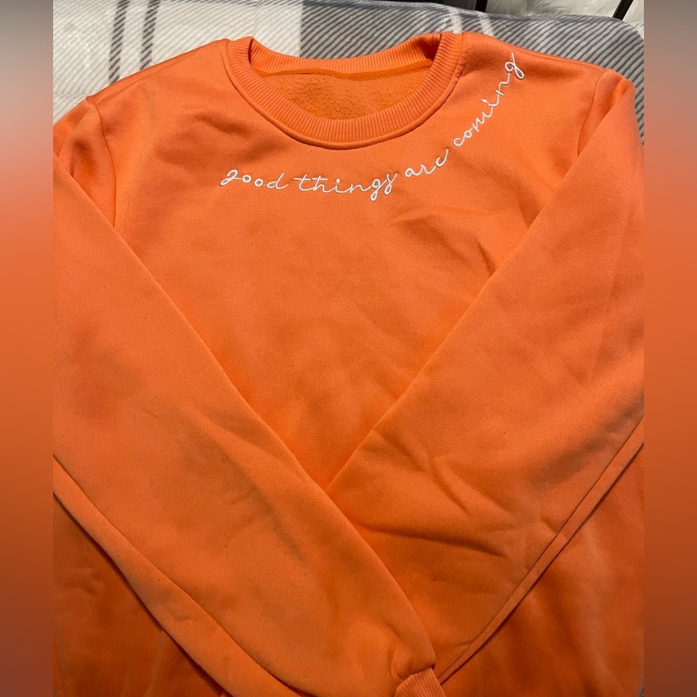 shein “good things are coming” crew neck